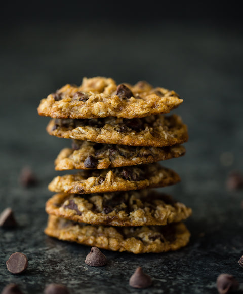 Chocolate Chip Oatmeal Tahini Cookies